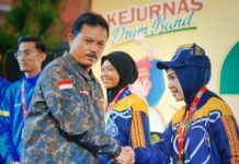 Raih Emas, Atlet Drumband PDBI Lampung Harumkan Lampung di Tingkat Nasional