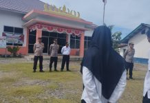 Gelar Apel, Polsek Way Serdang Kenalkan Aplikasi Polri Super APP