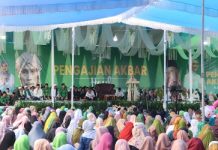 Haul K.H. Maksum dan K.H. Abdul Chalim Maftuhin, di Lapangan Karang Anom Berlangsung Khidmat