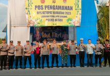 Pastikan Pemudik Aman dan Nyaman, Kapolres Mesuji Cek Pos Idul Fitri