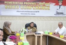 Pemerintah Provinsi Lampung Mengikuti Rapat Koordinasi Pengendalian Inflasi Daerah Bersama Menteri Dalam Negeri