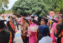 Pedang Pora Sambut Kapolres Mesuji AKBP Ade Hermanto