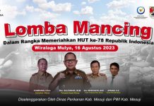 Peringati HUT RI ke 78, PWI dan Pemkab Mesuji Gelar Lomba Mancing