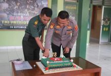 Geruduk Kodim 0426 Tuba, Polres Mesuji Berikan Surprise HUT TNI ke-78