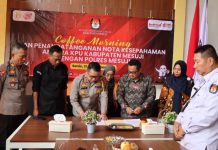 Kapolres dan KPUD Mesuji Tandatangani Nota Kesepakatan Bersama, Ini Isinya !