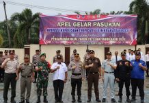 Polres Mesuji Gelar Pasukan Jelang Nataru dan Pemusnahan Ribuan Miras