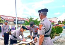 Kasat Reskrim Polres Mesuji diganti, Sejumlah Anggota Naik Pangkat