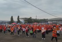 Kampanye Simpatik, DPD PKS Lampung Utara Gelar Senam Sehat dan Sampaikan 4 Program Unggulan