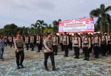 Gelar Apel Pengamanan Pemilu 2024, AKBP Ade Hermanto Berpesan Tetap Waspada dan Jaga Netralitas Polri