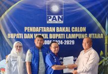 Ardian Saputra dan Andrio Sangun Daftar Sebagai Bakal Calon Bupati Melalui PAN