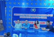 Sambangi Balai Wartawan Effendi Yusuf, PWI Lampura Berikan Dukungan Ke Ainun
