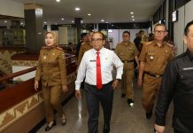 Pj. Gubernur Samsudin Didampingi Sekdaprov Fahrizal Kunjungi DPRD Lampung