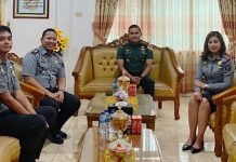 Bangun Koordinasi dan Kolaborasi, Kepala Imigrasi Kotabumi Kunjungi Kodim 0412 Lampung Utara
