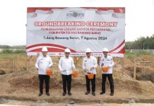 Pj. Gubernur Lakukan Peletakan Batu Pertama Pembangunan Kantor Pertanahan TBB