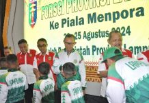 Sekdaprov Lampung Lepas Kontingen FORSGI Menuju Piala Menpora 2
