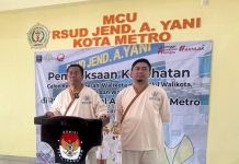 Usai Pendaftaran, Empat Paslon Cabup-cawabup Mesuji Jalani Test Kesehatan di Metro