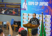 Pj. Gubernur Lampung Buka Perlombaan Bulutangkis dalam Rangka HUT KORPRI ke-53, Bidik Prestasi di PORNAS