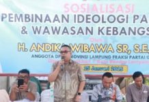 Anggota DPRD Lampung Andika Wibawa, Sosialisasi Pembinaan Ideologi Pancasila dan Wawasan Kebangsaan
