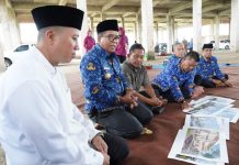 Pj. Gubernur Lampung Tinjau Pembangunan Masjid Al-Hijrah Kota Baru di Akhir Masa Jabatannya