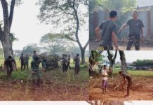 Pasandi Letu INF RIHANTOYO Pimpin Pembersihan Pangkalan NGKALAN ASMIL dan Lapangan Joggin Track