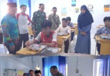 Launching MBG di SMP N7 dan SMP IT Insan Robbani Kotabumi, dihadiri Babinsa Pelda Sutrisno
