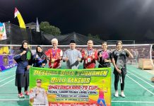 H. Dedi Afrizal, M.H., Komisaris Utama RS Griya Medika Hadir Pada Kegiatan Bhayangkara 79 Badminton Open.