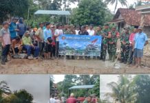Wujud Kemanunggalan TNI-Koramil 412-05/TBU dan Koramil 412-01/TBT dengan Rakyat