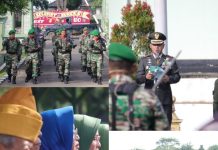 Kodim 0412/Lampung Utara Gelar Upacara HUT TNI Ke – 80 dengan Semangat Nasionalisme.