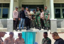 Wujud Sinergitas TNI-POLRI KORAMIL 412-11/Abung Semuli Terima Ucapan Selamat HUT TNI KE – 80