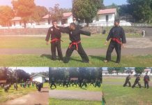 Tiga Orang pelatih Pencak Silat ala Militer Kodim 0412/LU Diterjunkan.
