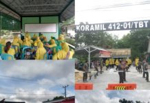 Koramil 412-01/TBT Gelar Olahraga Bersama dan Arisan Persit, Perkuat Soliditas Keluarga Besar TNI