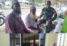 Babinsa Pelda Sukariaman bersama Kesbangpol Tuba Barat Pantau Warga Asing di Tiyuh Pulung Kencana.
