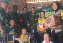 Kembali Tebar Kebaikan : Kodim 0412/LU Gelar Aksi Sosial Jum’at Berkah bersama Koramil Kotabumi