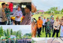 Personel Kodim 0412/LU Apel Kesiapsiagaan Bencal Hidrometeorologi