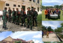 Danramil Pimpin Hadiri Simulasi Gabungan Kesiapan Tanggap Darurat Bencana Hidrometeorologi di Polres Tulang Bawang Barat
