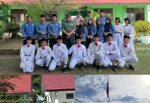 Pabung Tubaba Kapten Inf Gus Amirul jadi Irup di SMPN 19 Kibang Yekti Kabupaten Tubaba.