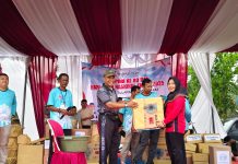 Danramil Ikuti Senam dan Jalan Sehat Memperingati HUT PGRI Ke 80 di Tiyuh Marga Kencana