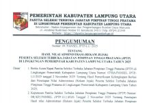 19 Peserta JPTP Dilingkup Pemkab Lampung Utara Dinyatakan MS. Berikut Datanya