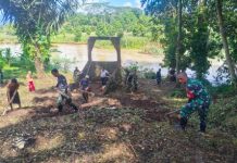 Jembatan Gantung ‘Perintis Garuda’ Mulai Gotong Royong Hubungkan Tiga Kecamatan di Lampung Utara