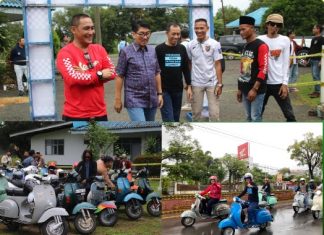 Ratusan Vespa Lampung Utara Serbu Markas TNI-AL Prokimal