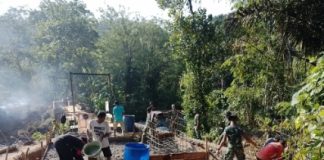 Pengecoran Blok Angkur Jembatan Perintis Garuda Tulung Balak Masuki Tahap Vital