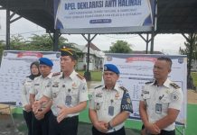 Pastikan Bebas Halinar, Lapas Kelas IIA Kotabumi Gelar Apel Deklarasi dan Komitmen Bersama