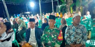 Penuh Khidmat, Sertu Ahmad Romelan Hadiri Doa Bersama Keberangkatan Haji Warga Mulyajaya