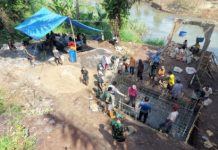 Pembangunan Jembatan Gantung Perintis Garuda Lampung Utara, diproyeksikan menjadi urat nadi transportasi warga