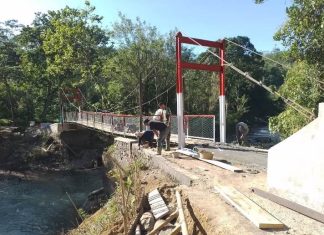 Hampir Rampung! Jembatan Perintis Garuda Desa Tulung Balak Masuki Tahap Finishing 100%