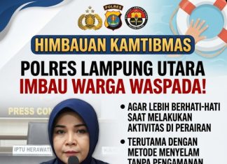 Warga Ditemukan Tewas Tenggelam di Way Rarem, Polres Lampura Imbau Warga Waspada