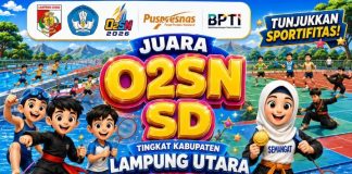Cetak Atlet Berbakat, Ini Daftar Juara O2SN SD Tingkat Kabupaten Lampung Utara 2026