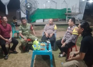 Babinsa dan Bhabinkamtibmas Sungkai Utara Berikan Imbauan Kamtibmas Terkait Hiburan Orgen Tunggal