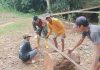 Wujudkan Impian Ribuan Warga, Koramil Kotabumi dan Masyarakat Gotong Royong Bangun Jembatan Perintis GarudaÂ