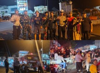 Sambut Tahun Baru Islam 1 Muharam 1448 H. Babinsa Koramil 412-03/Bukit Kemuning Ikuti Pawai Obor